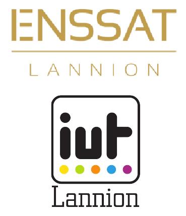 Logos de l'Enssat et l'IUT de Lannion