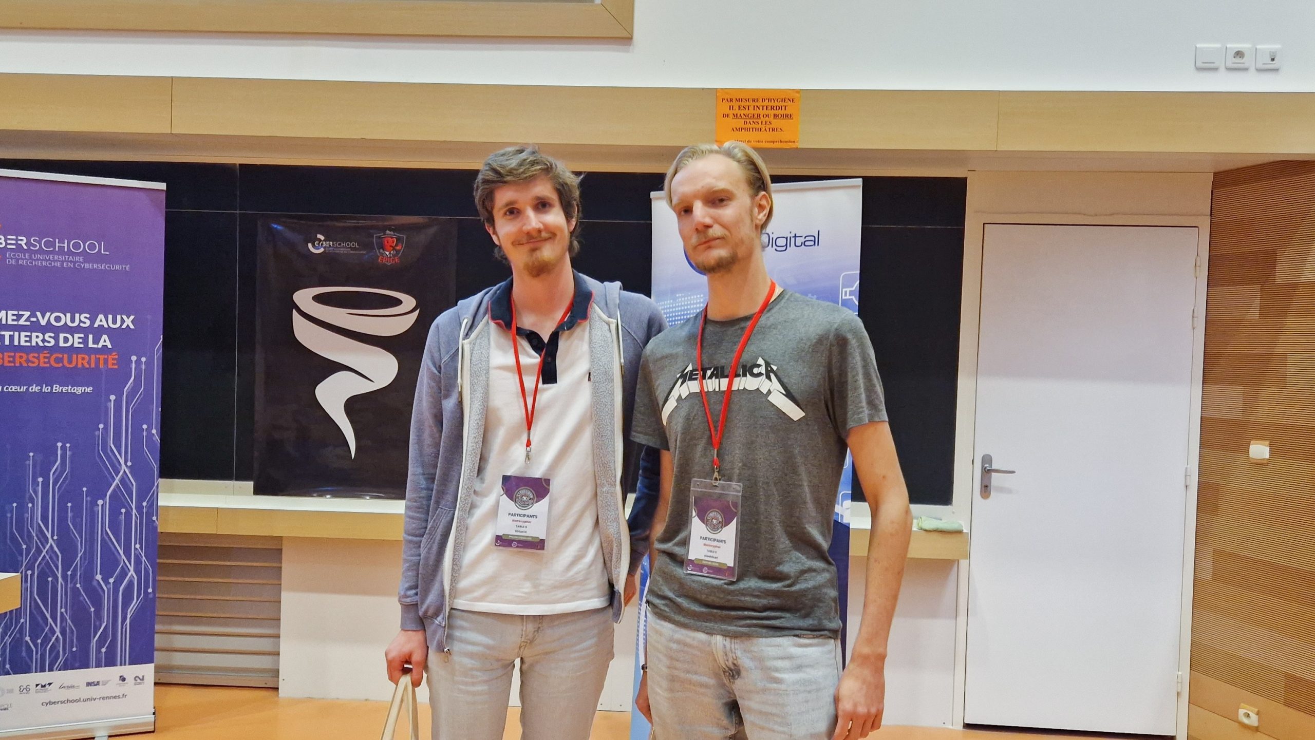 Les 2 étudiants arrivés 3ème au classement