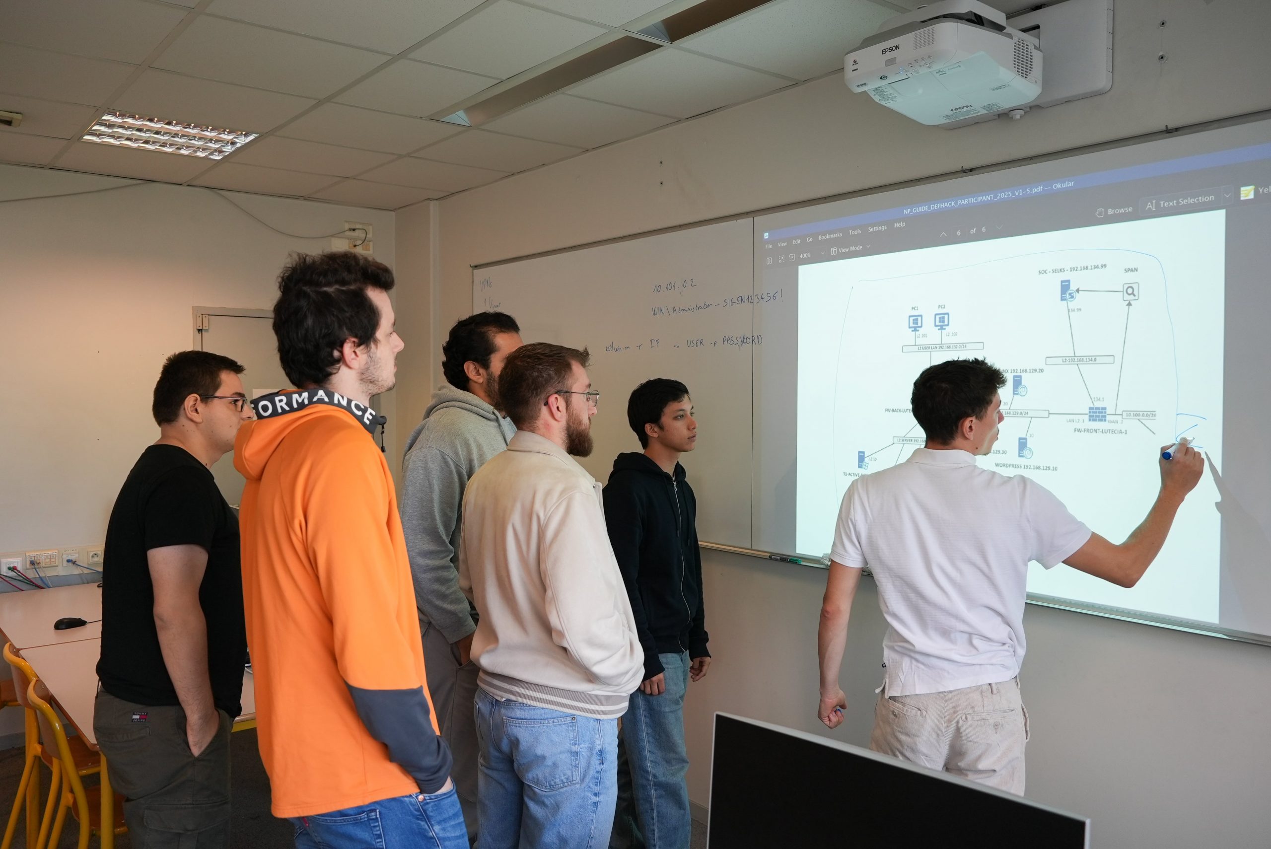 Des étudiants lors du Defhack