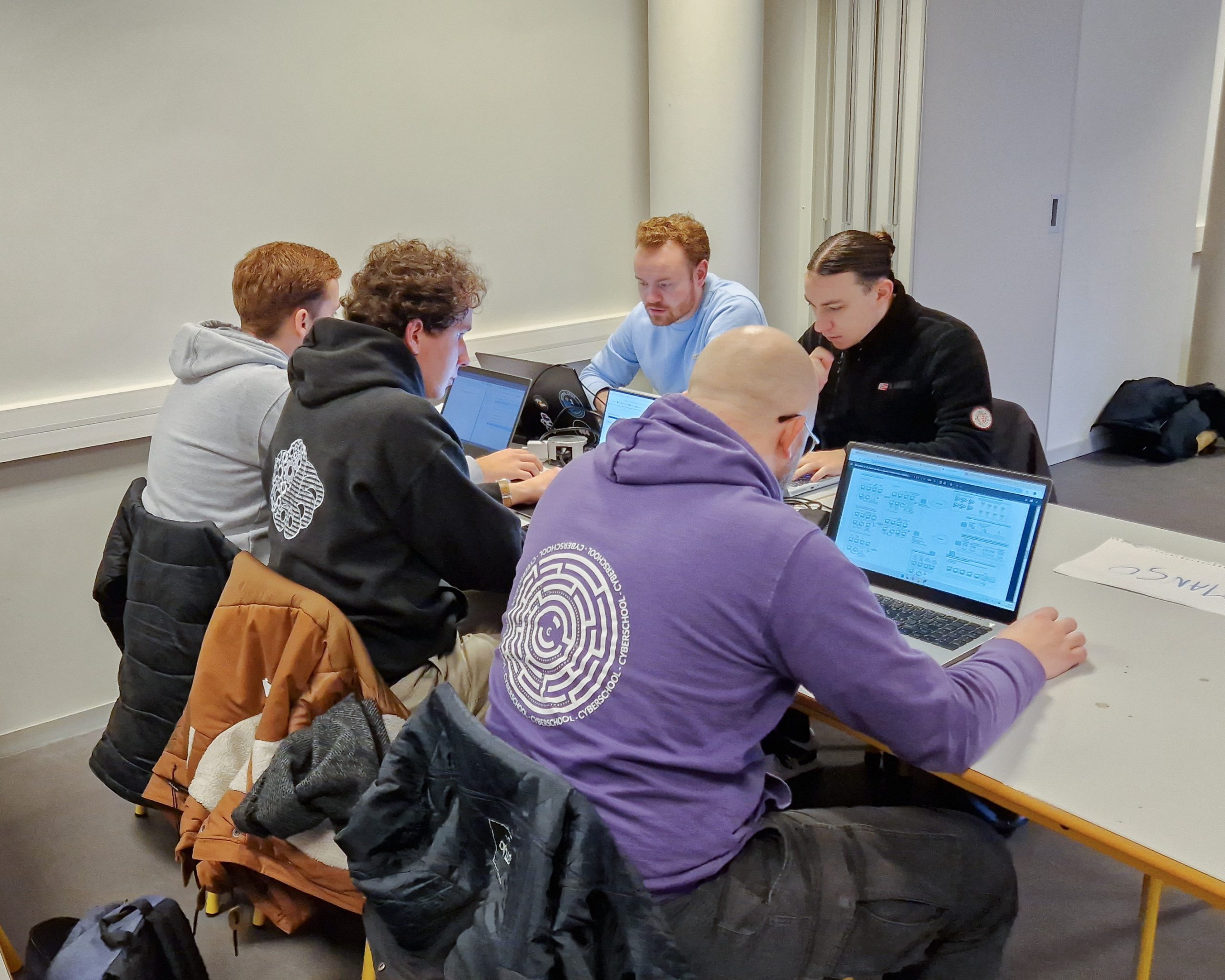 Etudiants lors de l'exercice