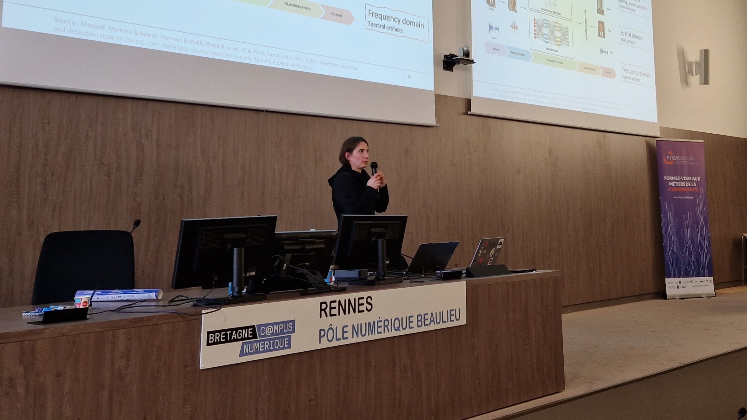 Présentation dans l'amphithéâtre