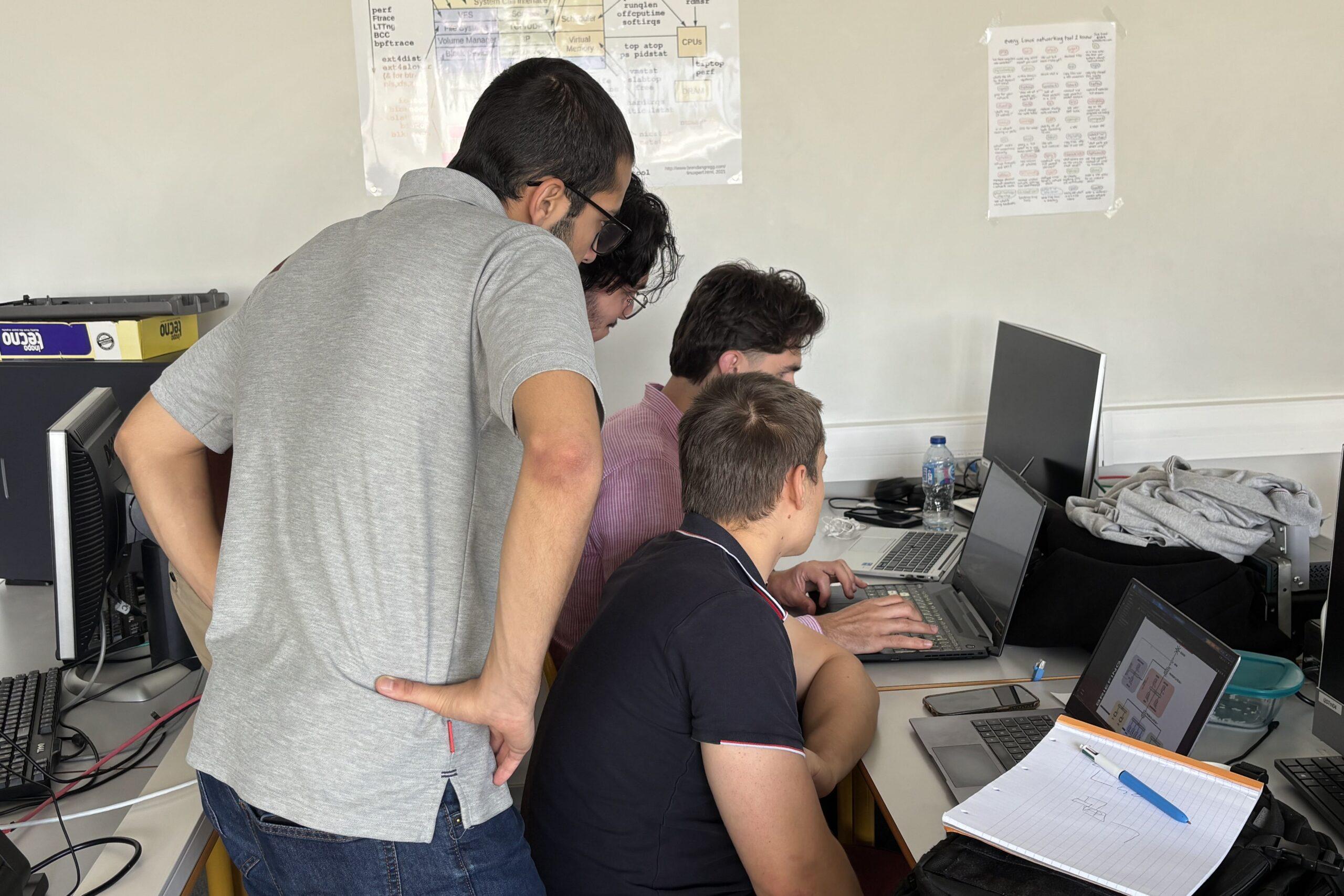 étudiants lors de l'exercice