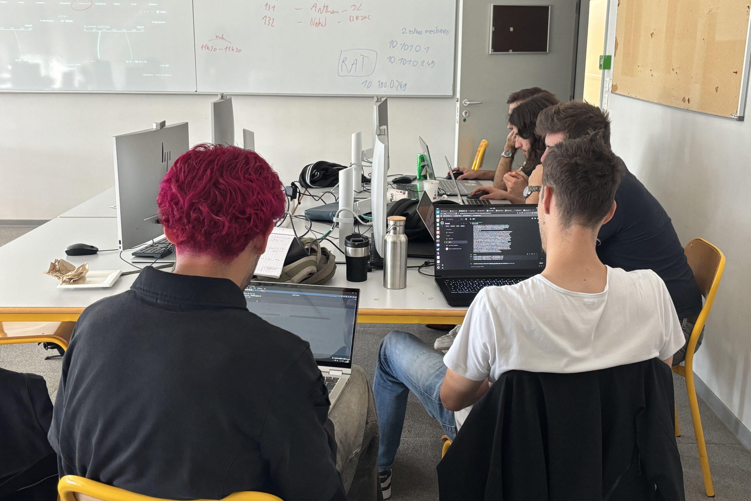 étudiants lors de l'exercice