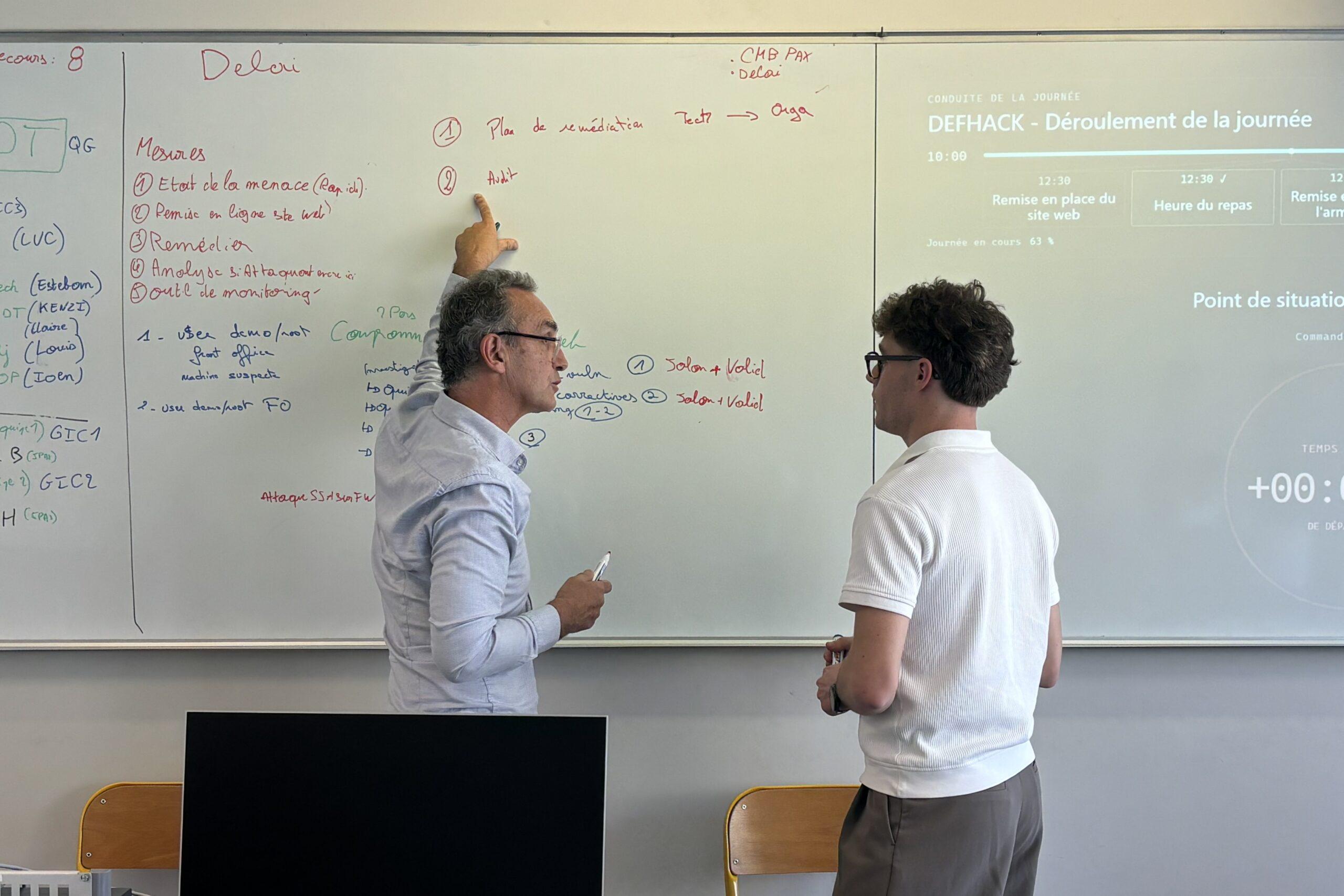 étudiants lors de l'exercice
